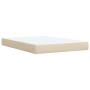 Cama box spring con colchón tela color crema 160x200 cm de , Camas y somieres - Ref: Foro24-3285149, Precio: 506,39 €, Descue...