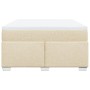 Cama box spring con colchón tela color crema 140x190 cm de , Camas y somieres - Ref: Foro24-3285135, Precio: 428,72 €, Descue...