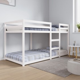 Litera de madera maciza de pino 90x200 cm de , Camas y somieres - Ref: Foro24-3206505, Precio: 162,79 €, Descuento: %