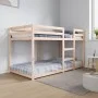 Cama litera sin colchón madera maciza de pino 90x190 cm de , Camas y somieres - Ref: Foro24-3206507, Precio: 153,22 €, Descue...