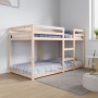 Cama litera sin colchón madera maciza de pino 90x190 cm de , Camas y somieres - Ref: Foro24-3206507, Precio: 148,75 €, Descue...