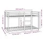 Cama litera sin colchón madera maciza de pino 90x190 cm de , Camas y somieres - Ref: Foro24-3206507, Precio: 153,22 €, Descue...