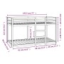 Cama litera sin colchón madera maciza de pino 90x190 cm de , Camas y somieres - Ref: Foro24-3206507, Precio: 148,75 €, Descue...