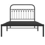 Estructura de cama con cabecero metal negro 107x203 cm de , Camas y somieres - Ref: Foro24-376596, Precio: 88,67 €, Descuento: %