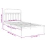 Estructura de cama con cabecero metal negro 107x203 cm de , Camas y somieres - Ref: Foro24-376596, Precio: 88,67 €, Descuento: %