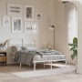 Estructura de cama de metal con cabecero blanca 120x190 cm de , Camas y somieres - Ref: Foro24-376646, Precio: 93,32 €, Descu...