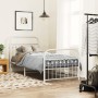 Estructura cama metal con cabecero y pie cama blanca 90x190 cm de , Camas y somieres - Ref: Foro24-376659, Precio: 77,95 €, D...