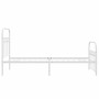 Estructura cama metal con cabecero y pie cama blanca 90x190 cm de , Camas y somieres - Ref: Foro24-376659, Precio: 77,95 €, D...