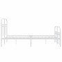 Estructura cama metal con cabecero y estribo blanco 120x200 cm de , Camas y somieres - Ref: Foro24-376665, Precio: 119,09 €, ...