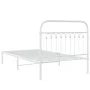 Metallbettgestell mit weißem Kopfteil 100x200 cm von , Betten und Lattenroste - Ref: Foro24-376644, Preis: 82,17 €, Rabatt: %