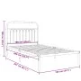Metal bed frame with white headboard 100x200 cm by , Beds and slatted bases - Ref: Foro24-376644, Price: 82,17 €, Discount: %
