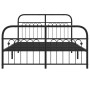 Estructura de cama cabecero y estribo metal negro 140x200 cm de , Camas y somieres - Ref: Foro24-376619, Precio: 151,73 €, De...