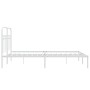 Estructura de cama con cabecero metal blanca 140x200 cm de , Camas y somieres - Ref: Foro24-376650, Precio: 104,97 €, Descuen...