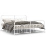 Estructura cama metal con cabecero y pie cama blanco 193x203 cm de , Camas y somieres - Ref: Foro24-376673, Precio: 167,92 €,...