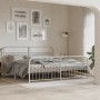 Estructura cama metal con cabecero y pie cama blanco 193x203 cm de , Camas y somieres - Ref: Foro24-376673, Precio: 167,92 €,...