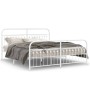 Estructura de cama con cabecero estribo metal blanco 183x203 cm de , Camas y somieres - Ref: Foro24-376671, Precio: 134,56 €,...
