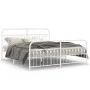 Estructura de cama con cabecero estribo metal blanco 183x203 cm de , Camas y somieres - Ref: Foro24-376671, Precio: 132,87 €,...