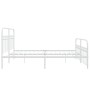Estructura cama metal con cabecero y pie cama blanco 193x203 cm de , Camas y somieres - Ref: Foro24-376673, Precio: 167,92 €,...