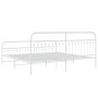 Estructura cama metal con cabecero y pie cama blanco 193x203 cm de , Camas y somieres - Ref: Foro24-376673, Precio: 167,92 €,...