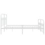 Estructura de cama con cabecero estribo metal blanco 183x203 cm de , Camas y somieres - Ref: Foro24-376671, Precio: 134,56 €,...