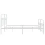 Estructura de cama con cabecero estribo metal blanco 183x203 cm de , Camas y somieres - Ref: Foro24-376671, Precio: 132,87 €,...