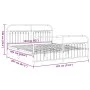 Estructura de cama con cabecero estribo metal blanco 183x203 cm de , Camas y somieres - Ref: Foro24-376671, Precio: 132,87 €,...