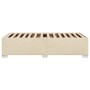 Estructura de cama de tela color crema 90x190 cm de , Camas y somieres - Ref: Foro24-3284441, Precio: 133,89 €, Descuento: %