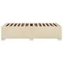 Estructura de cama de tela color crema 90x190 cm de , Camas y somieres - Ref: Foro24-3284441, Precio: 131,64 €, Descuento: %