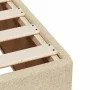 Estructura de cama de tela color crema 90x190 cm de , Camas y somieres - Ref: Foro24-3284441, Precio: 131,64 €, Descuento: %