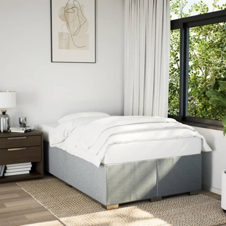 Estructura de cama tela gris claro 120x190 cm de , Camas y somieres - Ref: Foro24-3284457, Precio: 165,42 €, Descuento: %