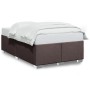Estructura de cama tela marrón oscuro 120x190 cm de , Camas y somieres - Ref: Foro24-3284460, Precio: 164,09 €, Descuento: %