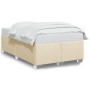 Estructura de cama de tela color crema 120x200 cm de , Camas y somieres - Ref: Foro24-3284469, Precio: 169,45 €, Descuento: %