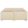 Cama sin colchón tela color crema 140x190 cm de , Camas y somieres - Ref: Foro24-3284476, Precio: 171,14 €, Descuento: %
