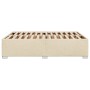 Cama sin colchón tela color crema 140x190 cm de , Camas y somieres - Ref: Foro24-3284476, Precio: 171,14 €, Descuento: %