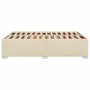 Cama sin colchón tela color crema 140x200 cm de , Camas y somieres - Ref: Foro24-3284483, Precio: 174,24 €, Descuento: %