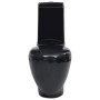 Inodoro WC redondo de cerámica con cisterna negro de vidaXL, Baños - Ref: Foro24-141136, Precio: 267,22 €, Descuento: %