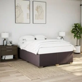 Bett ohne dunkelbraune Stoffmatratze 160x200 cm von , Betten und Lattenroste - Ref: Foro24-3284488, Preis: 215,39 €, Rabatt: %