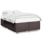 Bed without a dark brown fabric mattress 160x200 cm by , Beds and slatted bases - Ref: Foro24-3284488, Price: 215,39 €, Disco...