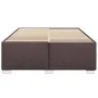 Bed without a dark brown fabric mattress 160x200 cm by , Beds and slatted bases - Ref: Foro24-3284488, Price: 215,39 €, Disco...