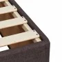 Bed without a dark brown fabric mattress 160x200 cm by , Beds and slatted bases - Ref: Foro24-3284488, Price: 215,39 €, Disco...