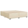 Cama sin colchón tela color crema 200x200 cm de , Camas y somieres - Ref: Foro24-3284504, Precio: 230,57 €, Descuento: %
