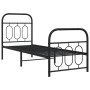 Estructura de cama con cabecero y estribo metal negro 75x190 cm de , Camas y somieres - Ref: Foro24-377125, Precio: 68,91 €, ...
