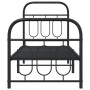 Estructura de cama con cabecero y estribo metal negro 75x190 cm de , Camas y somieres - Ref: Foro24-377125, Precio: 68,91 €, ...