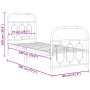 Estructura de cama con cabecero y estribo metal negro 75x190 cm de , Camas y somieres - Ref: Foro24-377125, Precio: 68,91 €, ...