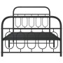 Estructura de cama con cabecero y estribo metal negro 107x203cm de , Camas y somieres - Ref: Foro24-377131, Precio: 96,34 €, ...