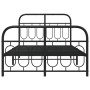 Estructura de cama cabecero y estribo metal negro 120x200 cm de , Camas y somieres - Ref: Foro24-377133, Precio: 130,93 €, De...