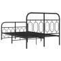 Estructura de cama cabecero y estribo metal negro 120x200 cm de , Camas y somieres - Ref: Foro24-377133, Precio: 130,93 €, De...