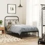 Bed frame with black metal headboard 90x200 cm by , Beds and slatted bases - Ref: Foro24-377110, Price: 77,37 €, Discount: %