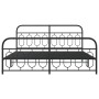 Estructura de cama cabecero y estribo metal negro 160x200 cm de , Camas y somieres - Ref: Foro24-377138, Precio: 130,14 €, De...