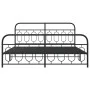 Estructura de cama cabecero y estribo metal negro 160x200 cm de , Camas y somieres - Ref: Foro24-377138, Precio: 127,96 €, De...